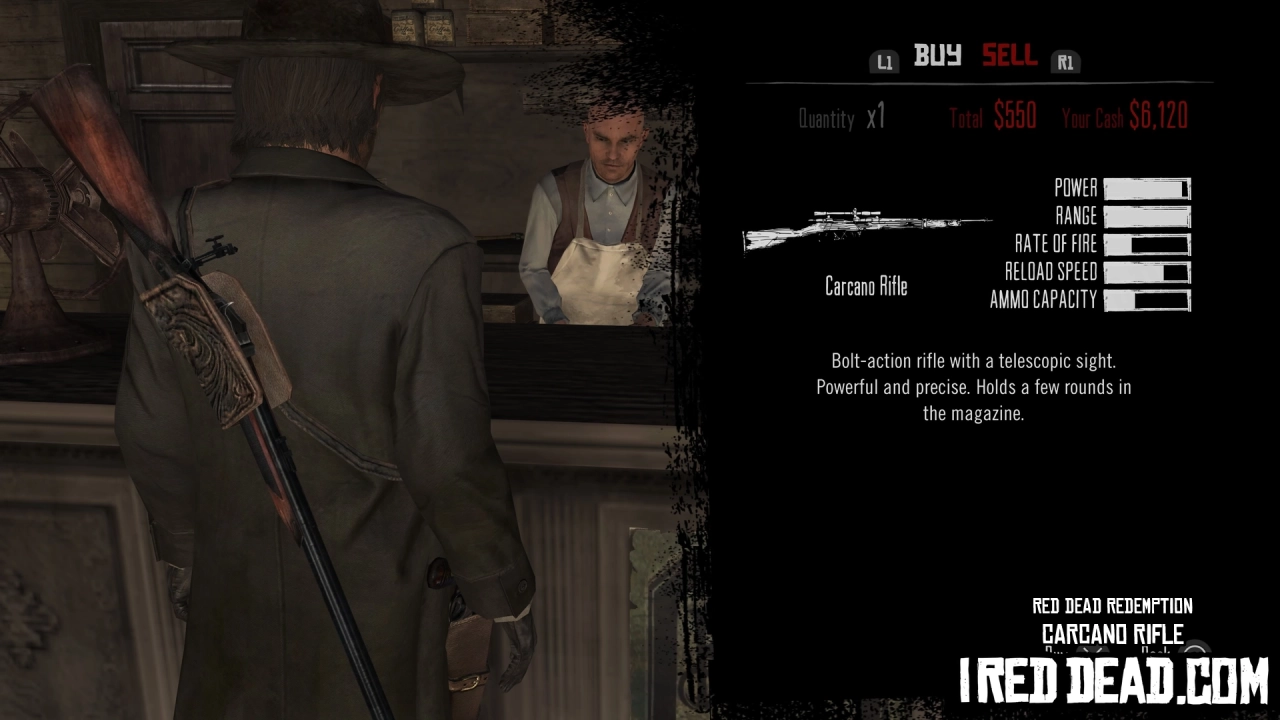 Red Dead Redemption Shop Item Carcano Rifle