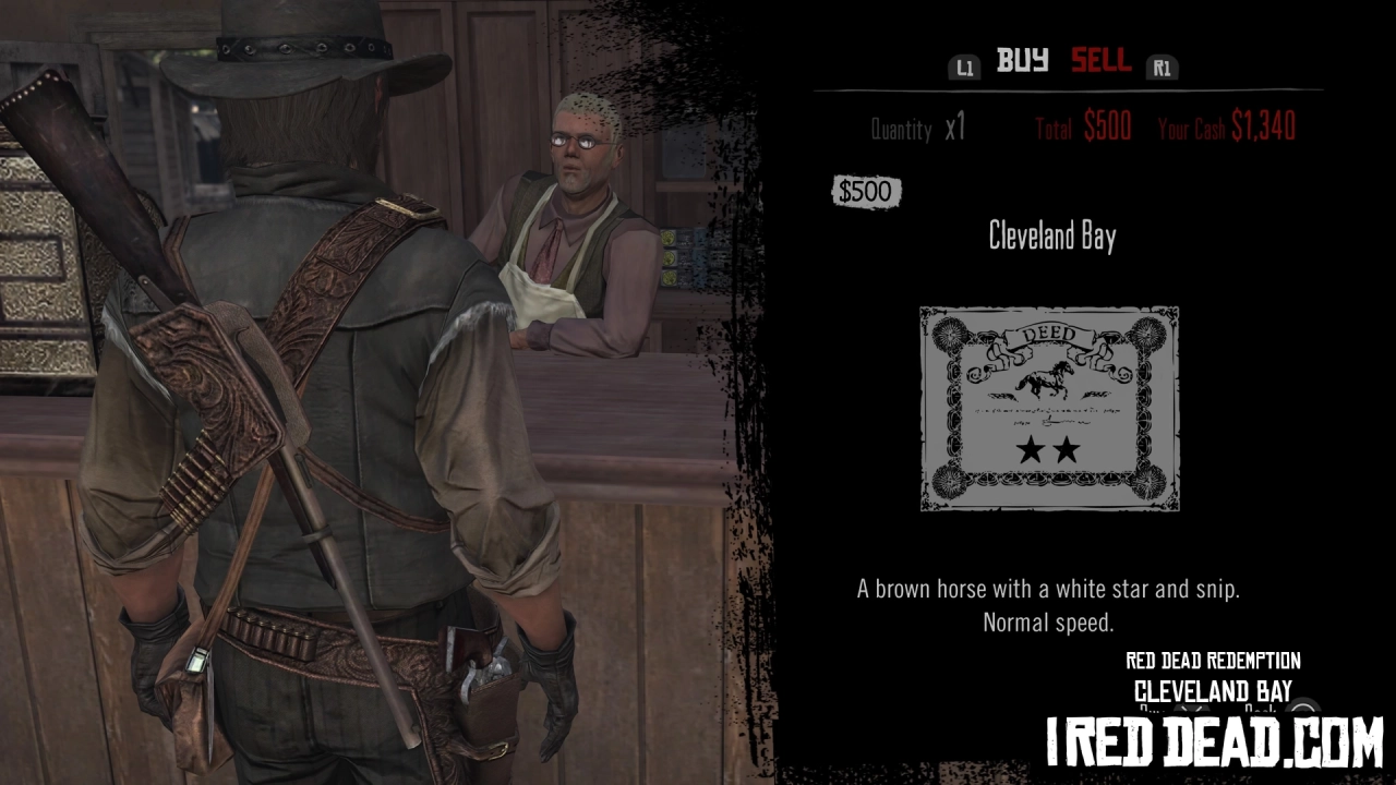 Red Dead Redemption Shop Item Cleveland Bay