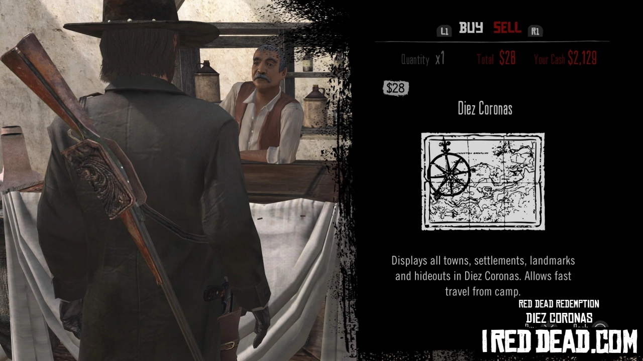 Red Dead Redemption Shop Item Diez Coronas