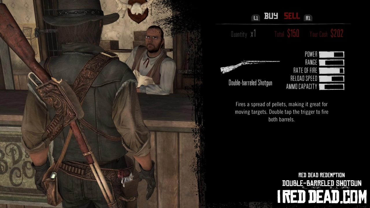 Red Dead Redemption Shop Item Double Barreled Shotgun