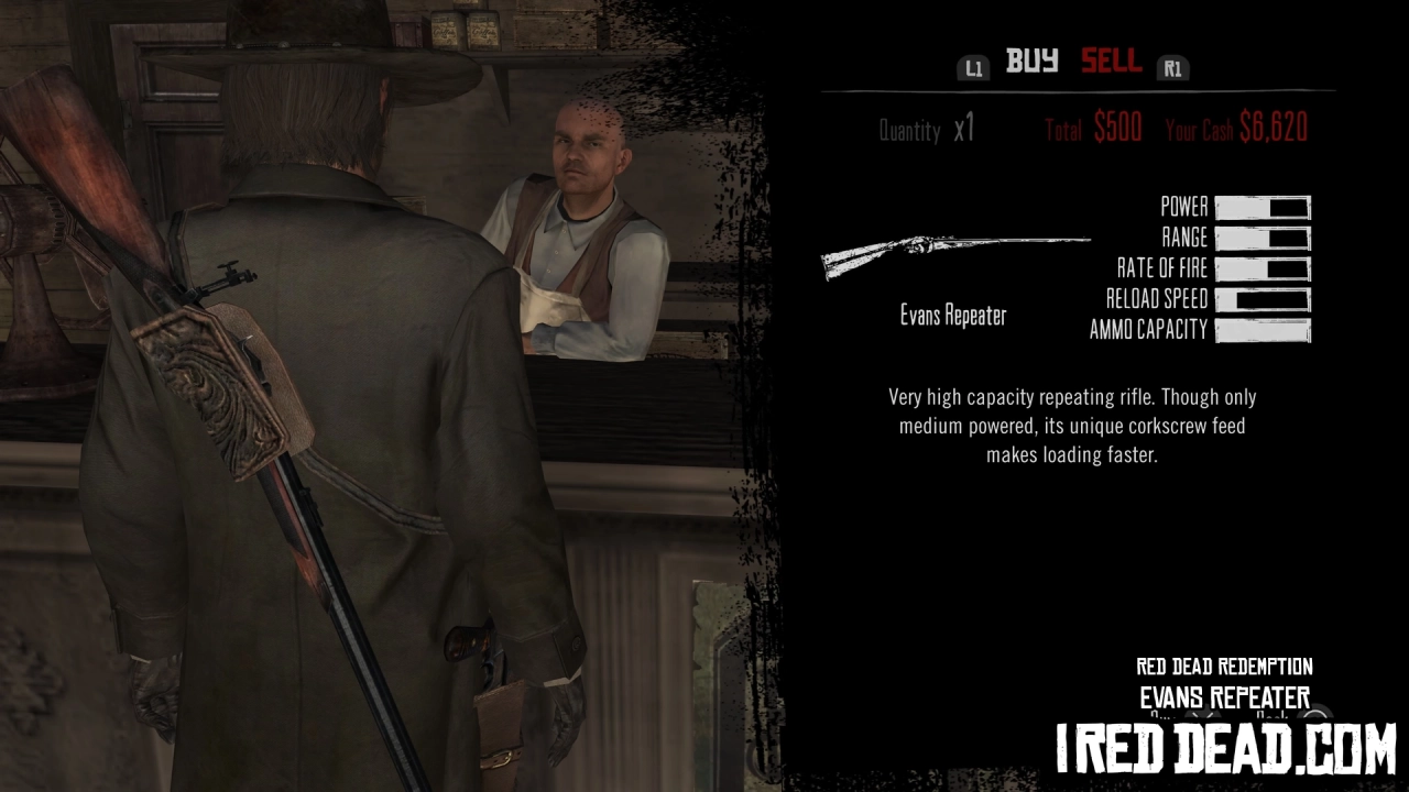 Red Dead Redemption Shop Item Evans Repeater