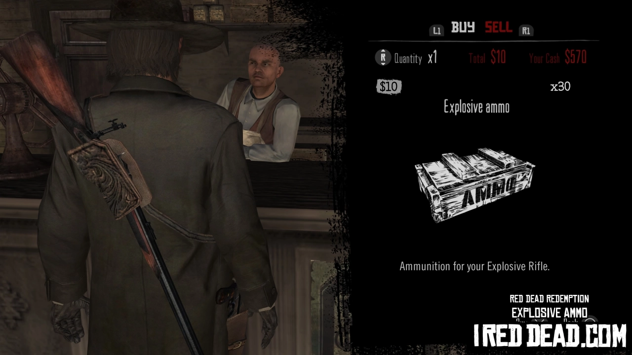 Red Dead Redemption Shop Item Explosive Ammo