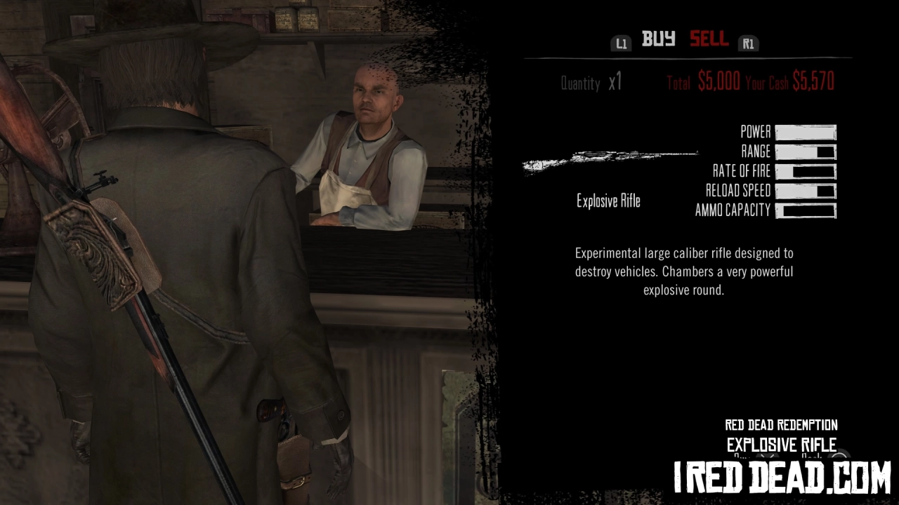 Red Dead Redemption Shop Item Explosive Rifle
