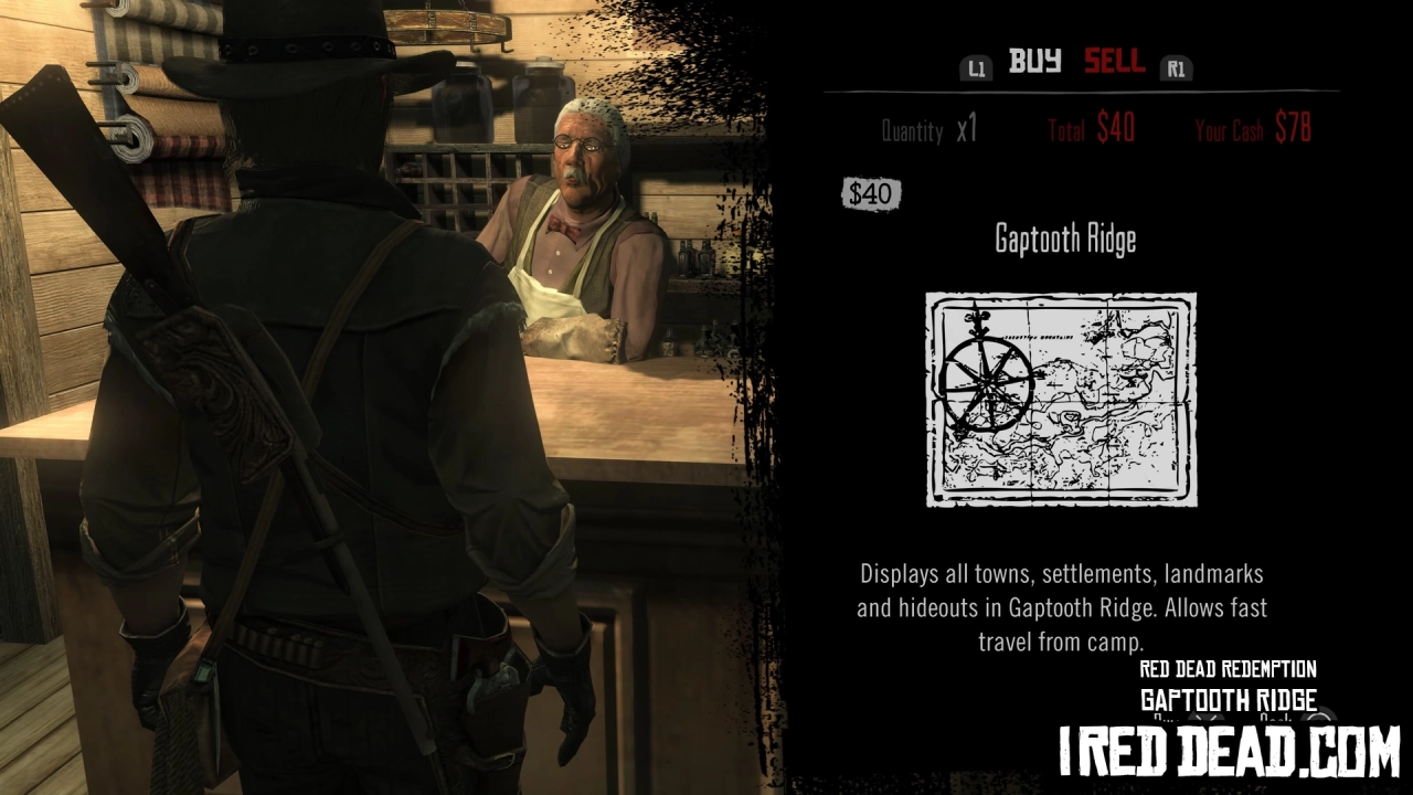 Red Dead Redemption Shop Item Gaptooth Ridge