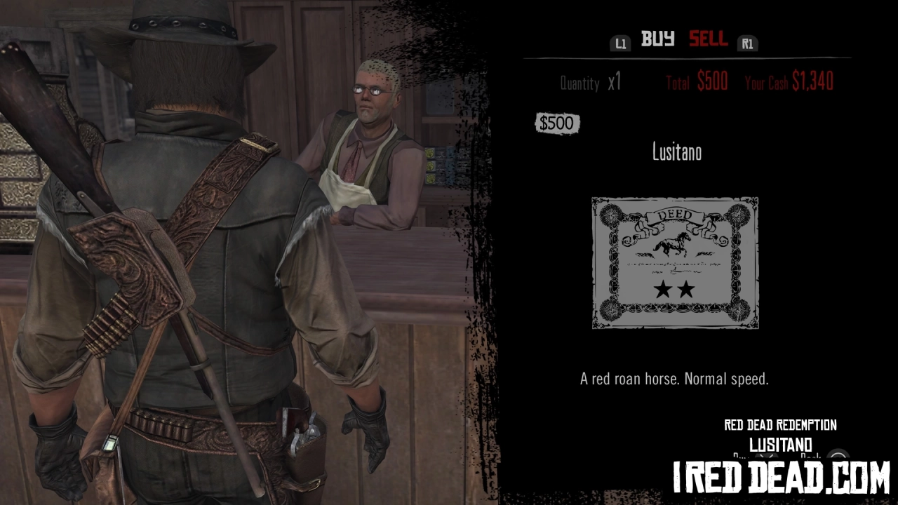 Red Dead Redemption Shop Item Lusitano