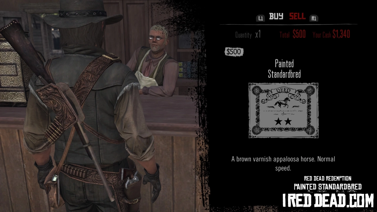 Red Dead Redemption Shop Item Painted Standardbred
