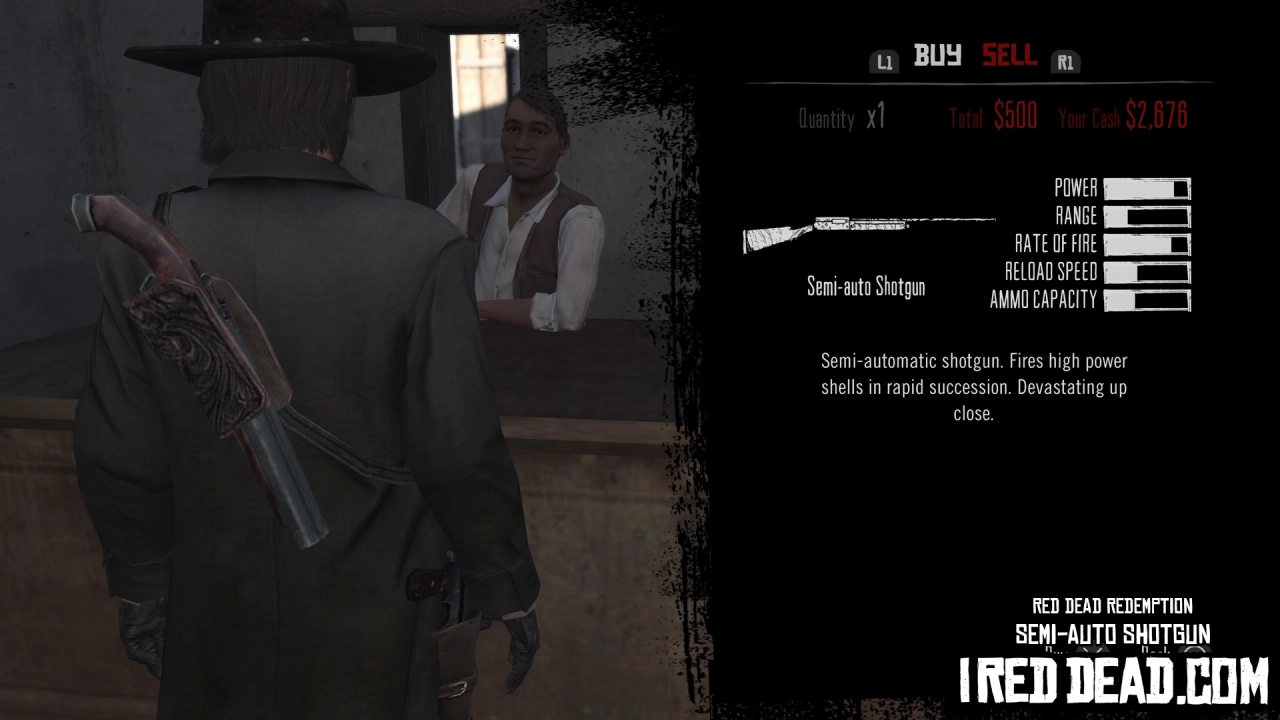 Red Dead Redemption Shop Item Semi-auto Shotgun