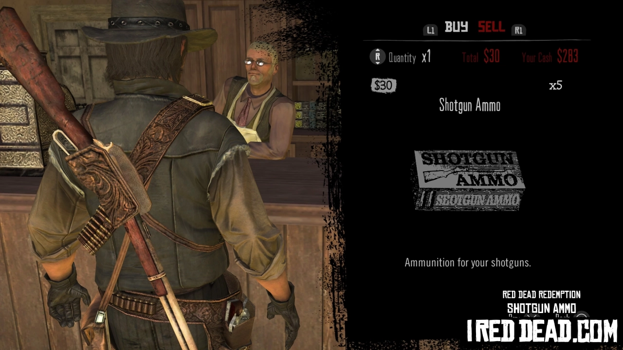 Red Dead Redemption Shop Item Shotgun Ammo