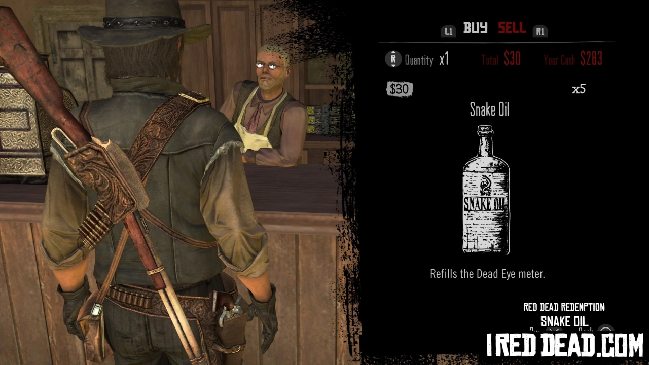Red Dead Redemption Shop Item Snake Oil