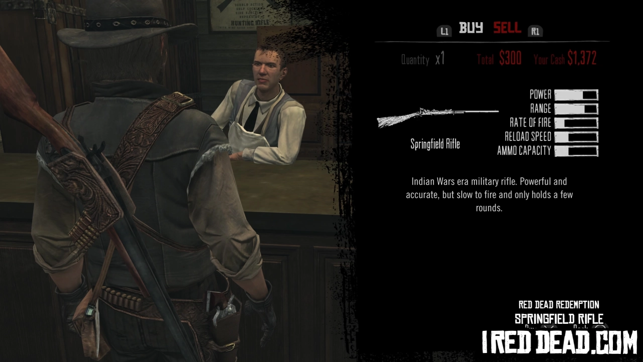 Red Dead Redemption Shop Item Springfield Rifle