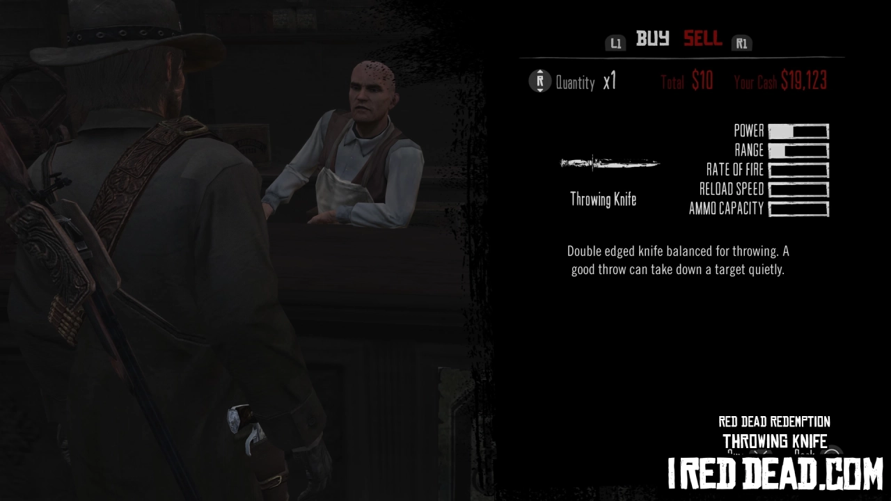 Red Dead Redemption Shop Item Throwing Knife