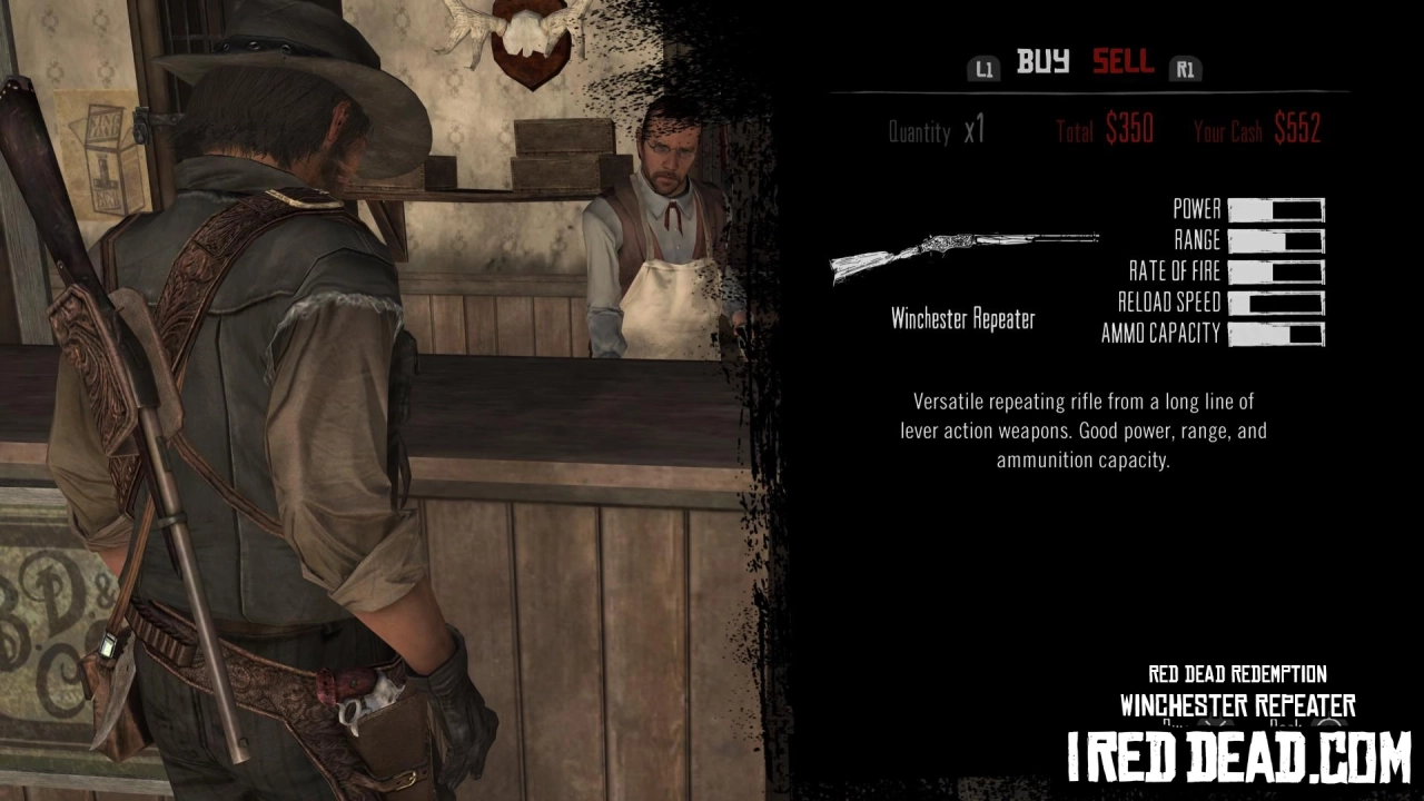 Red Dead Redemption Shop Item Winchester Repeater