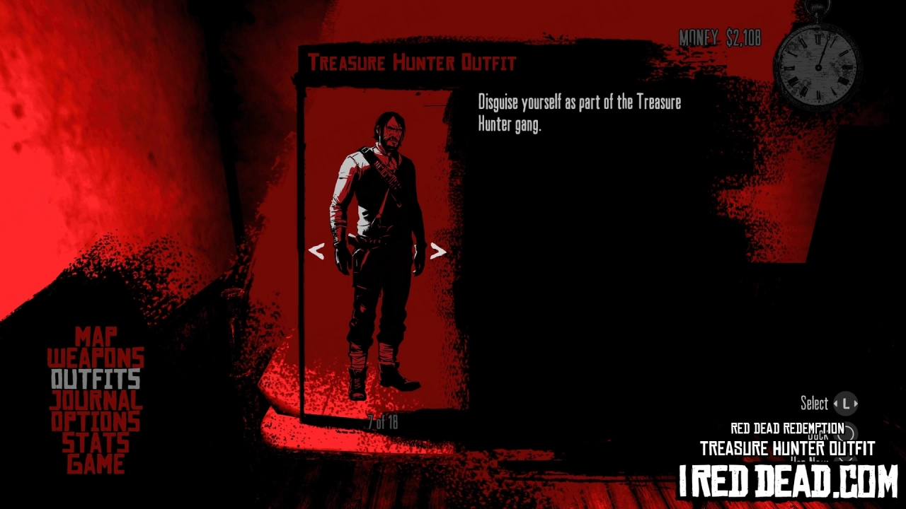 Red Dead Redemption Treasure Hunter Outfit Criteria Completed