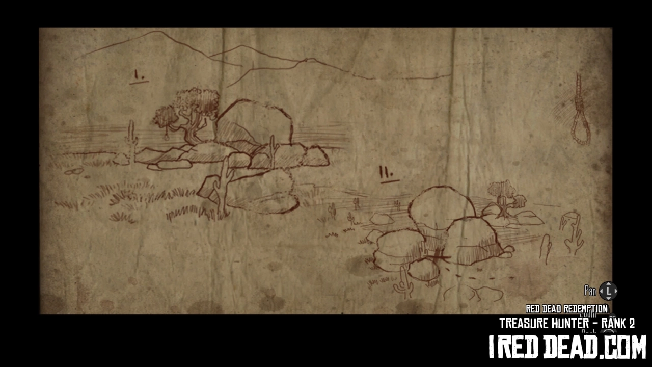Red Dead Redemption Treasure Hunter Rank 2 Map