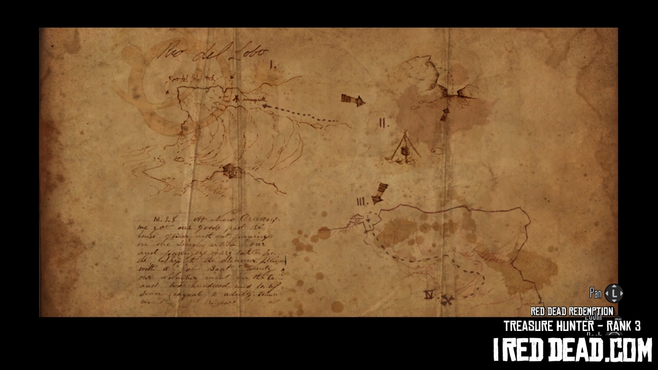 Red Dead Redemption Treasure Hunter Rank 3 Map