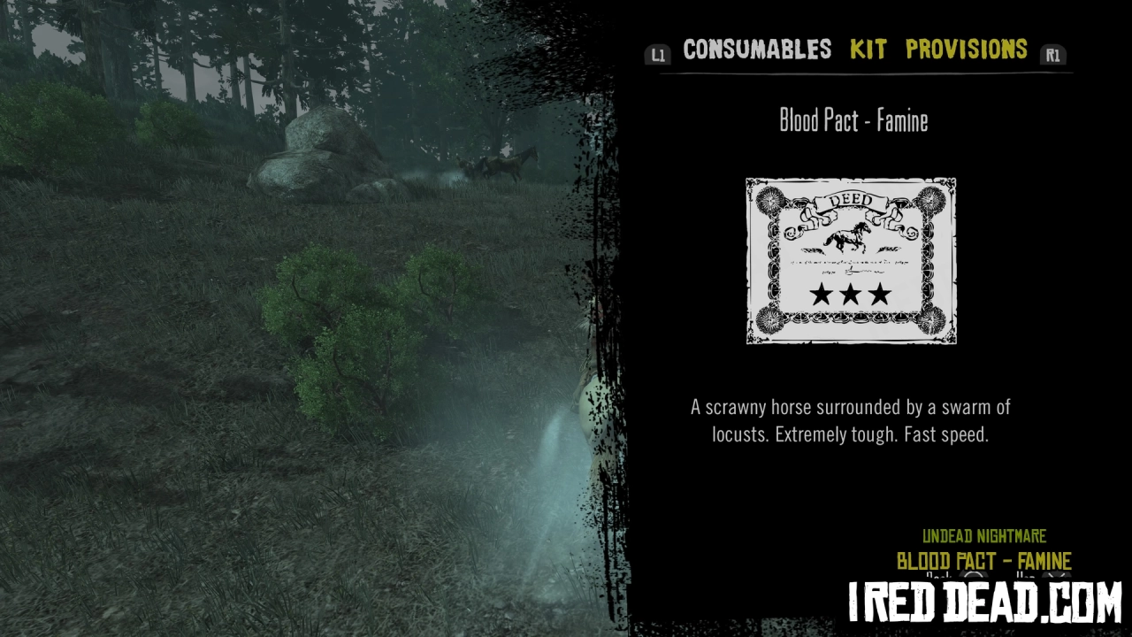 Red Dead Redemption Undead Nightmare Consumables Blood Pact Famine