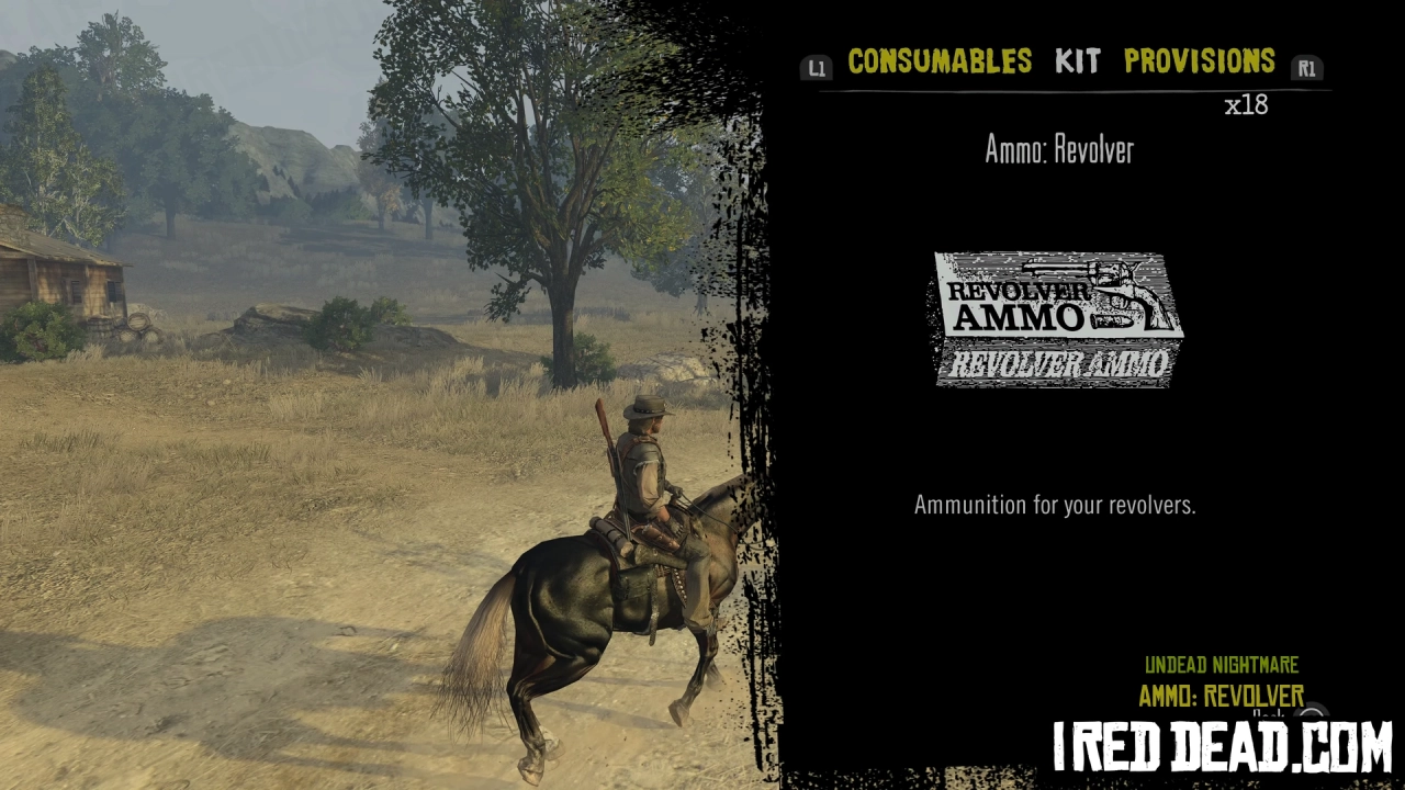 Red Dead Redemption Undead Nightmare Kit Item Ammo Revolver