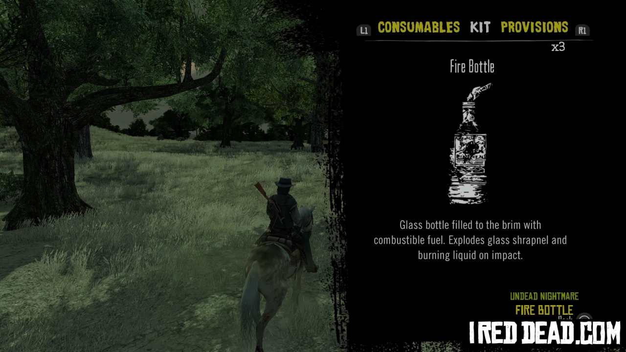 Red Dead Redemption Undead Nightmare Kit Item Fire Bottle