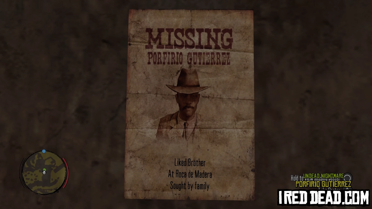 Red Dead Redemption Undead Nightmare Porfirio Gutierrez 1