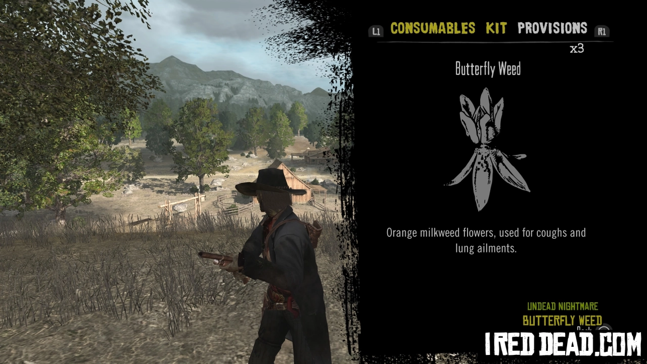 Red Dead Redemption Undead Nightmare Provisions Butterfly Weed