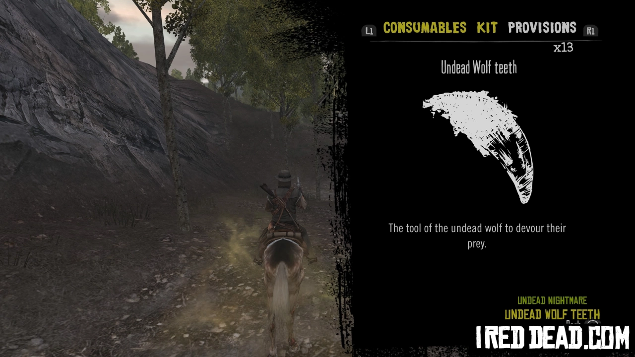 Red Dead Redemption Undead Nightmare Provisions Undead Wolf Teeth