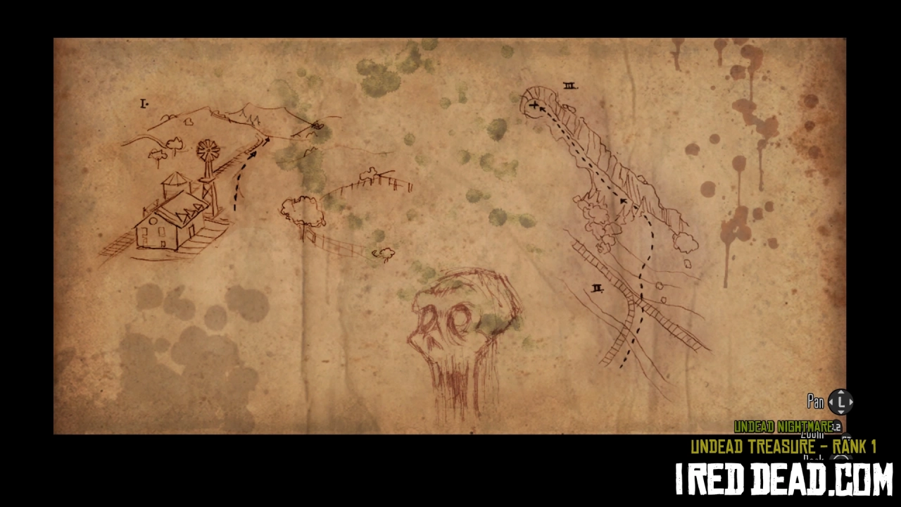 Red Dead Redemption Undead Nightmare Undead Treasure Hunter Rank 1 Map