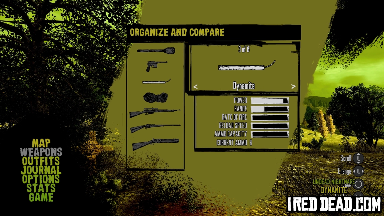 Red Dead Redemption Undead Nightmare Weapons Dynamite 1