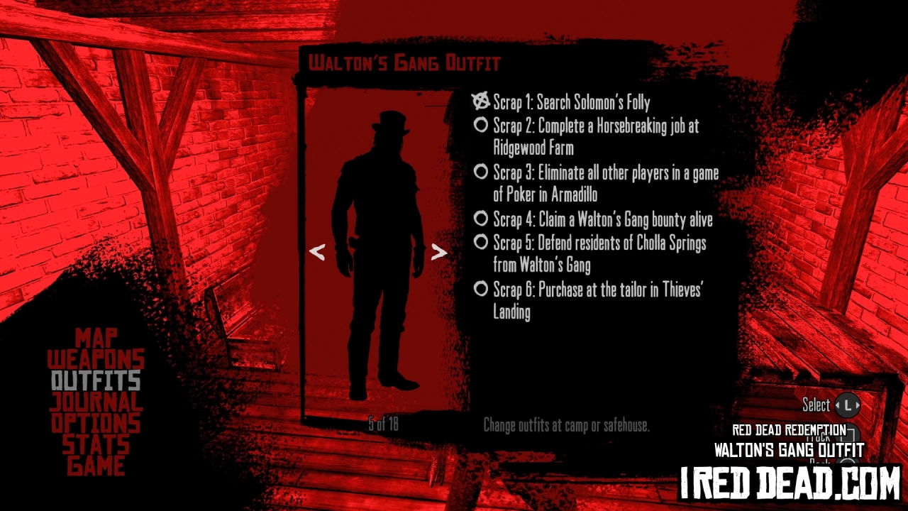 Red Dead Redemption Waltons Gang Outfit Criteria