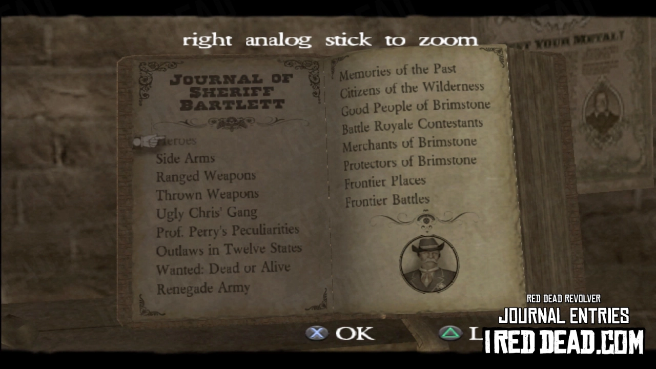 Red Dead Revolver Journal Entry 1 - Index