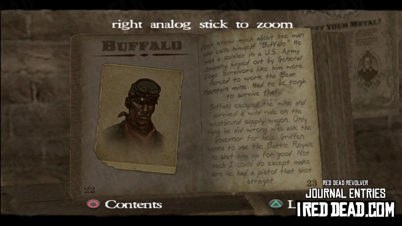 Red Dead Revolver Journal Entry 12 - Buffalo
