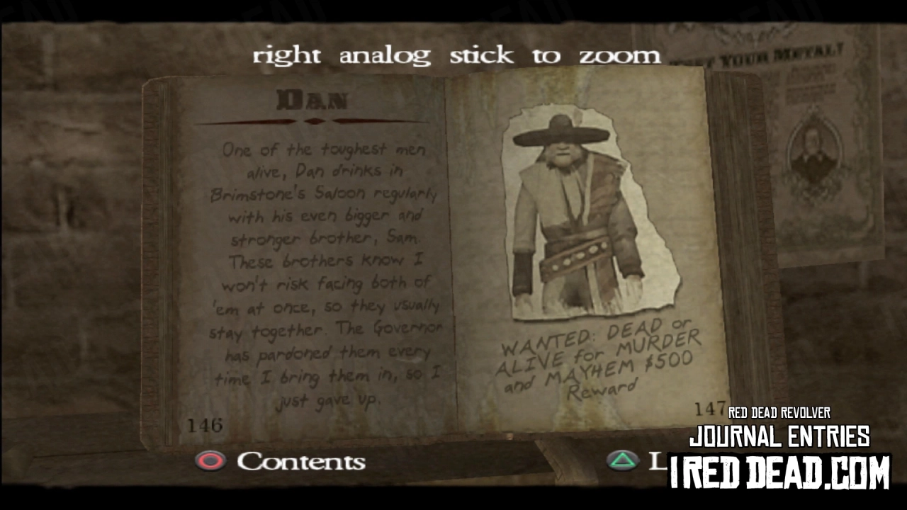 Red Dead Revolver Journal Entry 74 - Dan