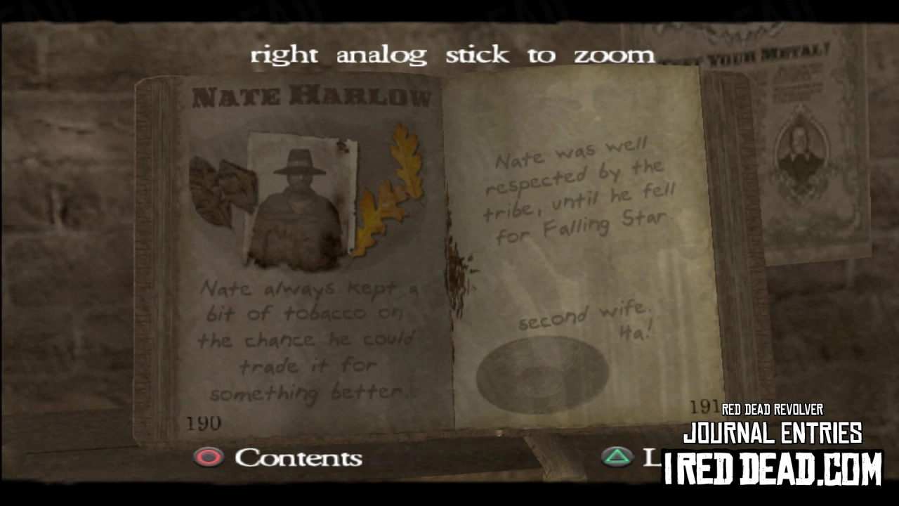 Red Dead Revolver Journal Entry 96 - Nate Harlow