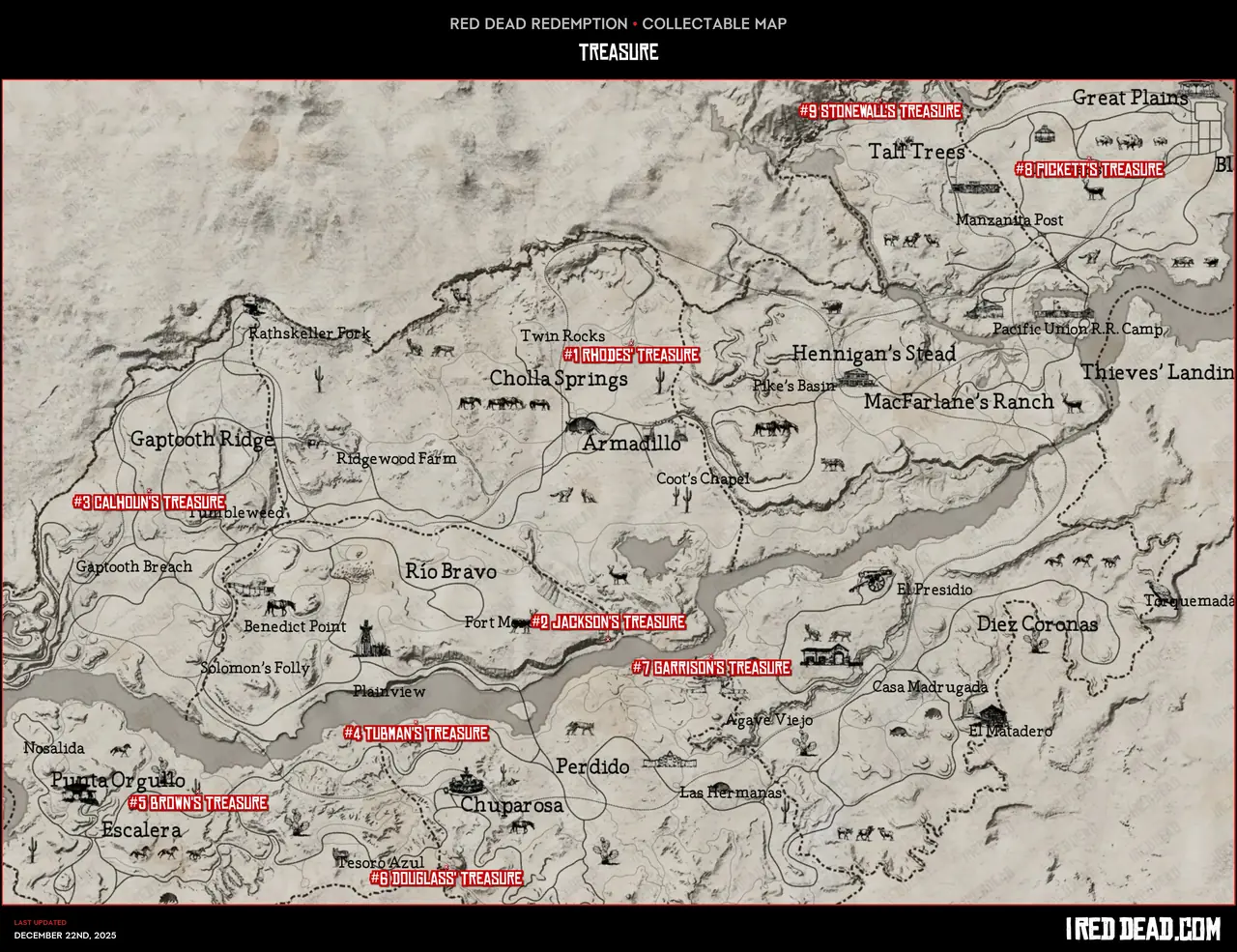 Red Dead Redemption Treasure Map