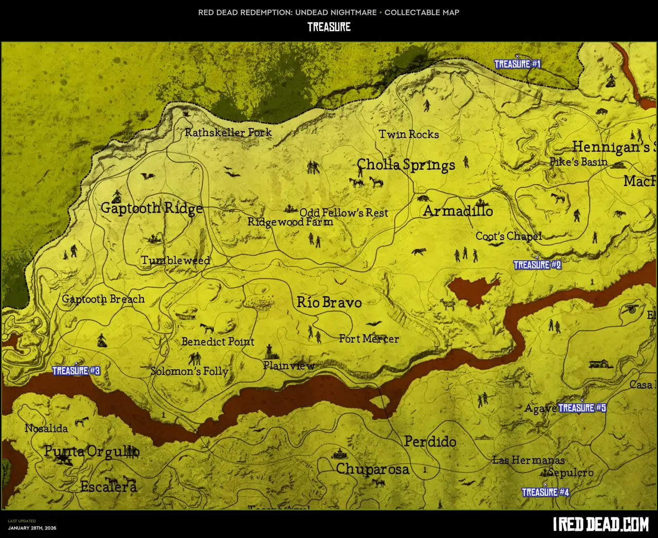Undead Nightmare Treasure Map