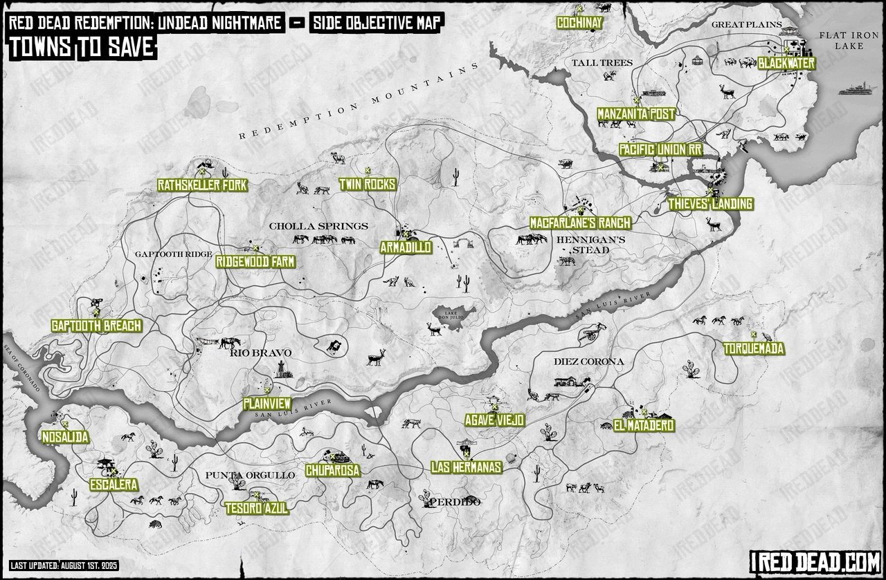 Undead Nightmare Towns To Save Map