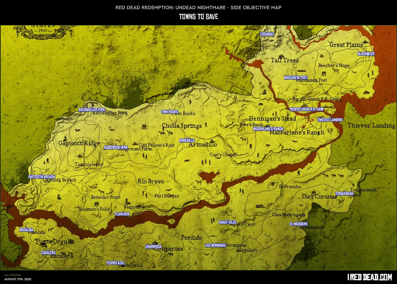 Undead Nightmare Towns To Save Map