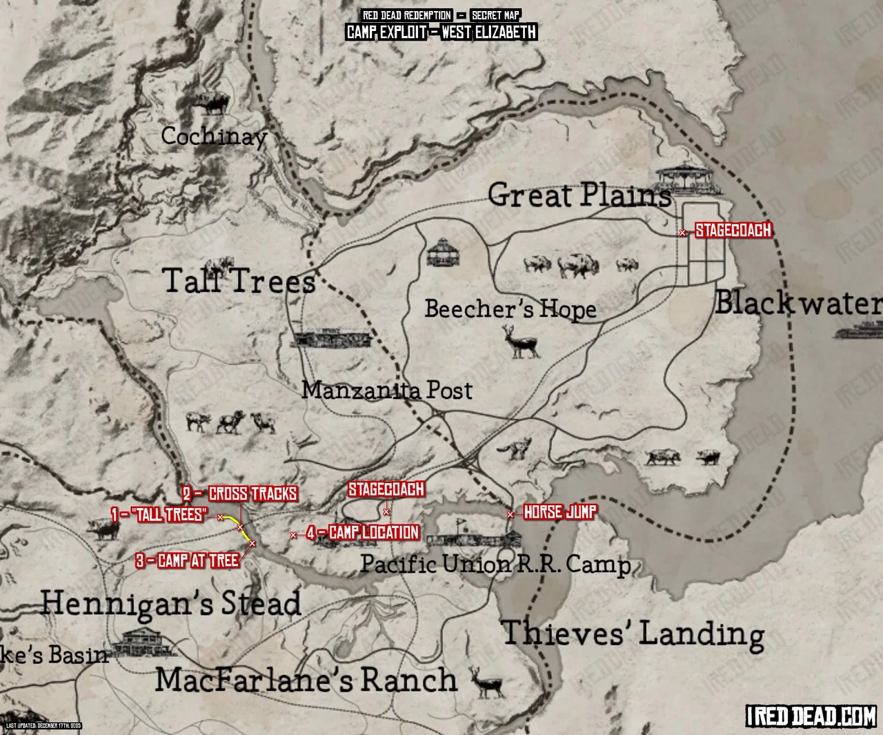 Red Dead Redemption Camp Exploit - West Elizabeth Map