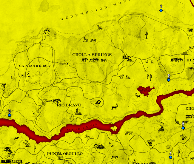 Red Dead Redemption - Undead Nightmare - Treasure Locations 