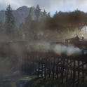 Train on the trestle