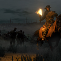 Escaping from a pack of undead on horseback