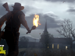 Marston approaches the graveyard in Blackwater