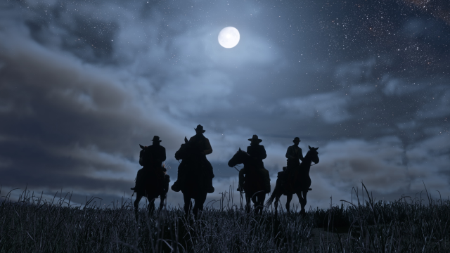 Posse in the moonlight