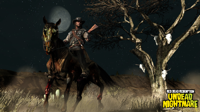 Marston mounts a zombie horse