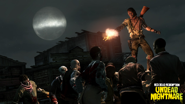 Marston blasts undead as the Zombie Hunter